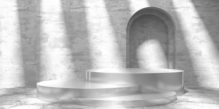Abstract scene podium mockup. Award ceremony concept. 3d renderの写真素材