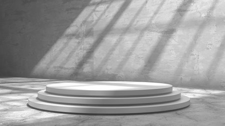 Abstract scene podium mockup. Award ceremony concept. 3d renderの写真素材