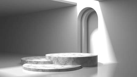 Abstract scene podium mockup. Award ceremony concept. 3d renderの写真素材