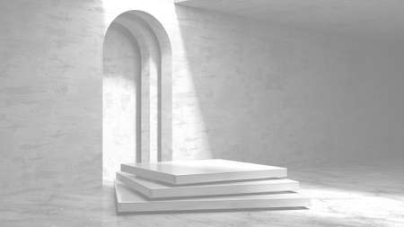 Abstract scene podium mockup. Award ceremony concept. 3d renderの写真素材