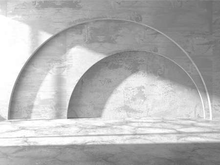 Abstract architecture background. Empty rough concrete interior. 3d renderの写真素材