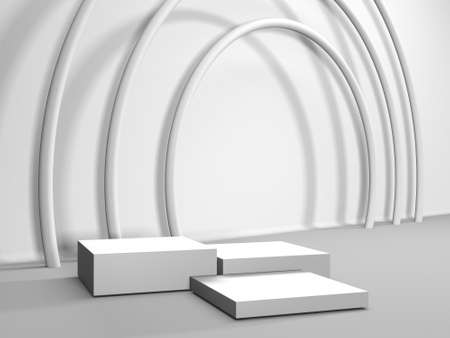 Abstract scene podium mockup. Award ceremony concept. 3d renderの写真素材