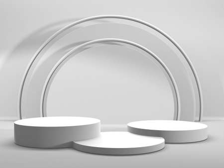 Abstract scene podium mockup. Award ceremony concept. 3d renderの写真素材