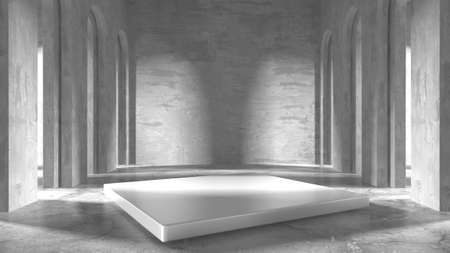Abstract scene podium mockup. Award ceremony concept. 3d renderの写真素材