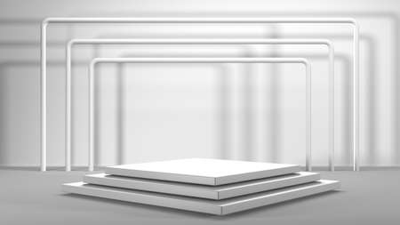Abstract scene podium mockup. Award ceremony concept. 3d renderの写真素材