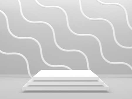 Abstract scene podium mockup. Award ceremony concept. 3d renderの写真素材