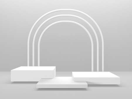 Abstract scene podium mockup. Award ceremony concept. 3d renderの写真素材