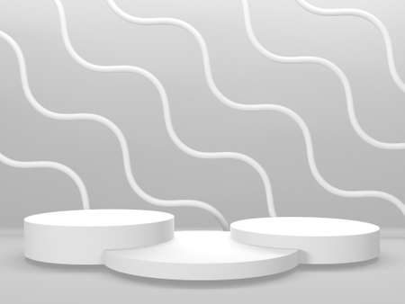 Abstract scene podium mockup. Award ceremony concept. 3d renderの写真素材