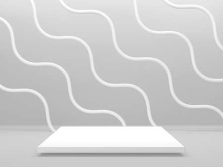 Abstract scene podium mockup. Award ceremony concept. 3d renderの写真素材