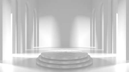 Abstract scene podium mockup. Award ceremony concept. 3d renderの写真素材