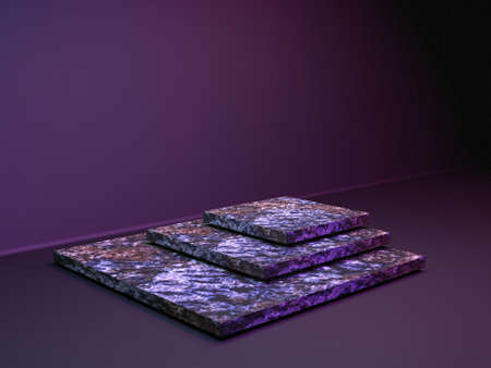 Abstract scene podium mockup. Award ceremony concept. 3d renderの写真素材