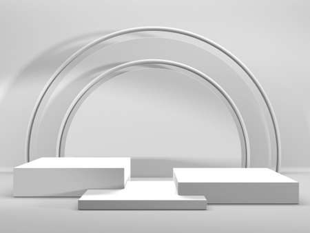 Abstract scene podium mockup. Award ceremony concept. 3d renderの写真素材