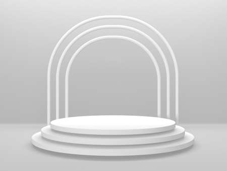 Abstract scene podium mockup. Award ceremony concept. 3d renderの写真素材