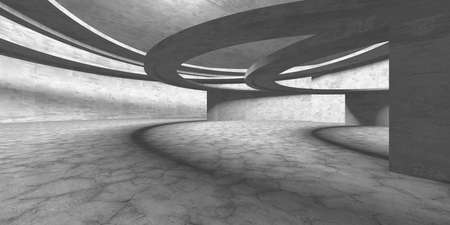 Abstract architecture background. Empty rough concrete interior. 3d renderの写真素材