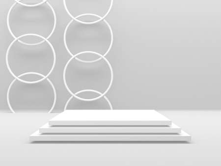 Abstract scene podium mockup. Award ceremony concept. 3d renderの写真素材