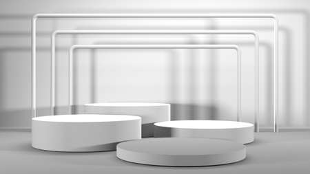 Abstract scene podium mockup. Award ceremony concept. 3d renderの写真素材