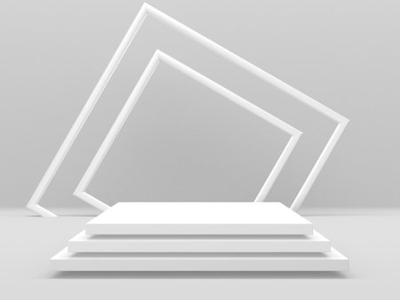 Abstract scene podium mockup. Award ceremony concept. 3d renderの写真素材
