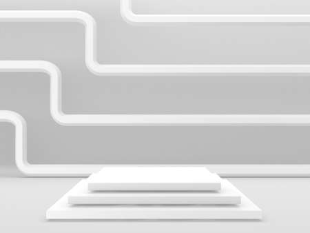 Abstract scene podium mockup. Award ceremony concept. 3d renderの写真素材