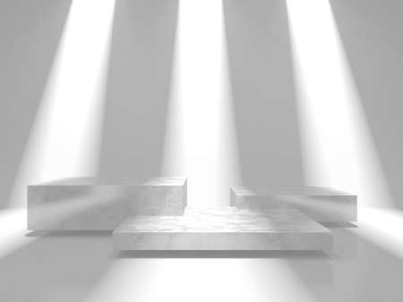 Abstract scene podium mockup. Award ceremony concept. 3d renderの写真素材