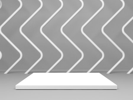 Abstract scene podium mockup. Award ceremony concept. 3d renderの写真素材