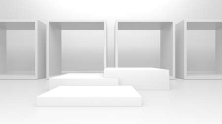 Abstract scene podium mockup. Award ceremony concept. 3d renderの写真素材