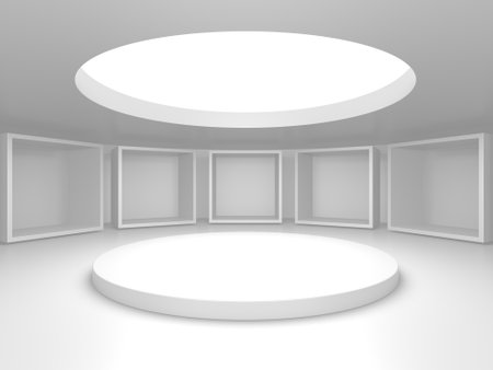 Abstract scene podium mockup. Award ceremony concept. 3d renderの写真素材