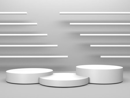 Abstract scene podium mockup. Award ceremony concept. 3d renderの写真素材