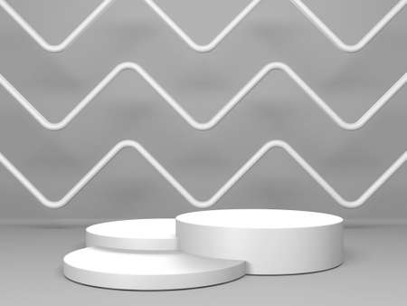 Abstract scene podium mockup. Award ceremony concept. 3d renderの写真素材