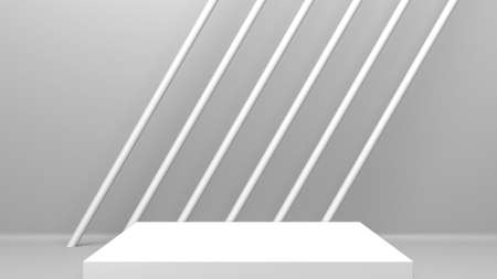 Abstract scene podium mockup. Award ceremony concept. 3d renderの写真素材