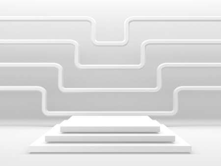 Abstract scene podium mockup. Award ceremony concept. 3d renderの写真素材