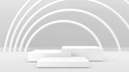 Abstract scene podium mockup. Award ceremony concept. 3d renderの写真素材