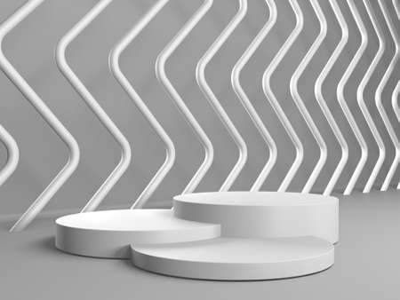 Abstract scene podium mockup. Award ceremony concept. 3d renderの写真素材