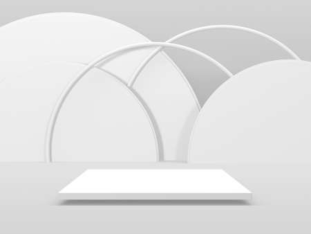 Abstract scene podium mockup. Award ceremony concept. 3d renderの写真素材
