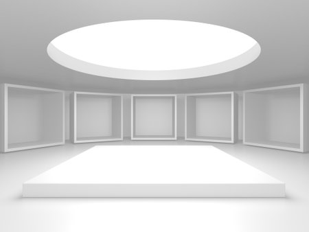 Abstract scene podium mockup. Award ceremony concept. 3d renderの写真素材