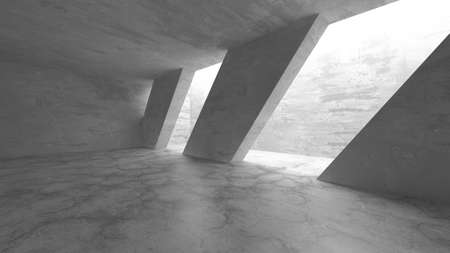 Abstract architecture background. Empty rough concrete interior. 3d renderの写真素材
