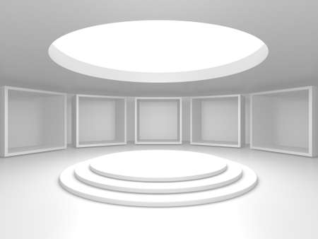 Abstract scene podium mockup. Award ceremony concept. 3d renderの写真素材