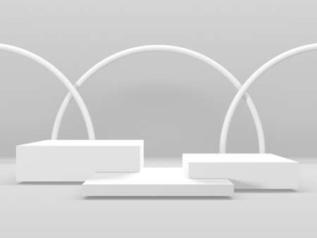 Abstract scene podium mockup. Award ceremony concept. 3d renderの写真素材