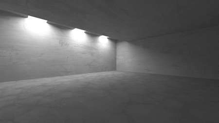 Abstract architecture background. Empty rough concrete interior. 3d renderの写真素材