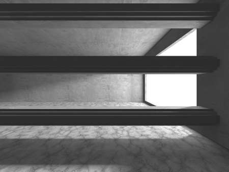 Abstract architecture interior background. Empty concrete room. 3d renderの写真素材