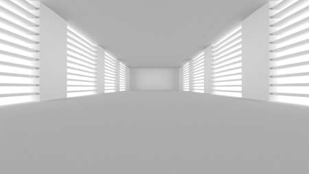 White Modern Background. Abstract Building Concept. 3d renderの写真素材