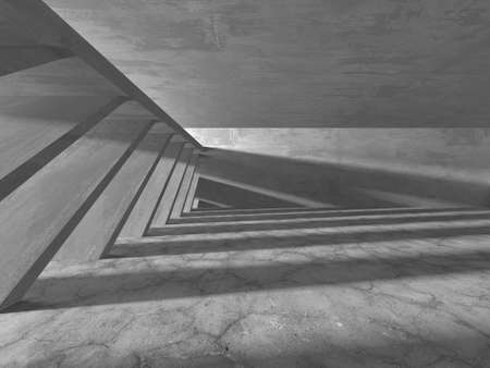 Abstract architecture background. Empty rough concrete interior. 3d renderの写真素材