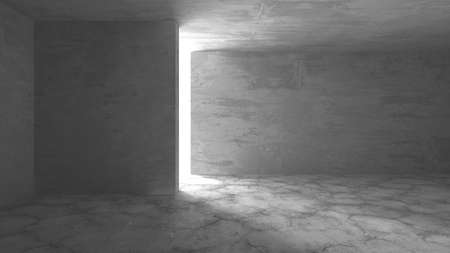 Abstract architecture background. Empty rough concrete interior. 3d renderの写真素材