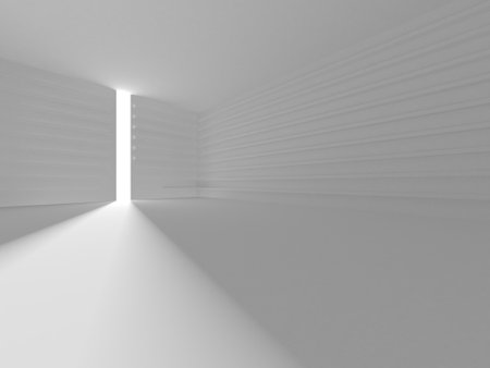 Abstract White Architecture Design Concept. 3d render illustrationの写真素材
