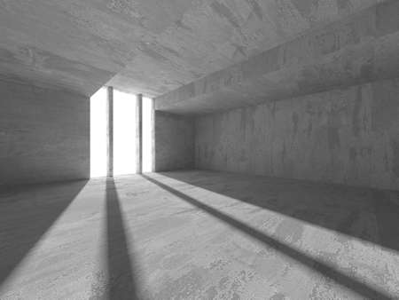 Abstract architecture interior background. Empty concrete room. 3d renderの写真素材