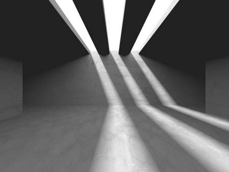 Abstract architecture interior background. Empty concrete room. 3d renderの写真素材