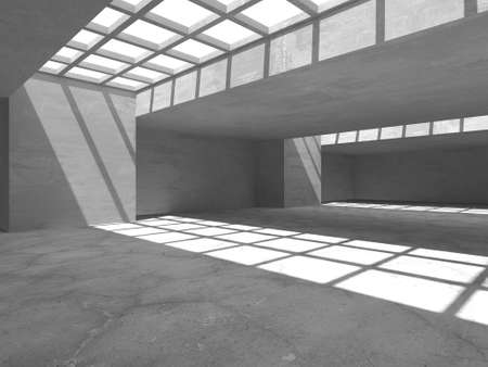 Abstract architecture background. Empty rough concrete interior. 3d renderの写真素材