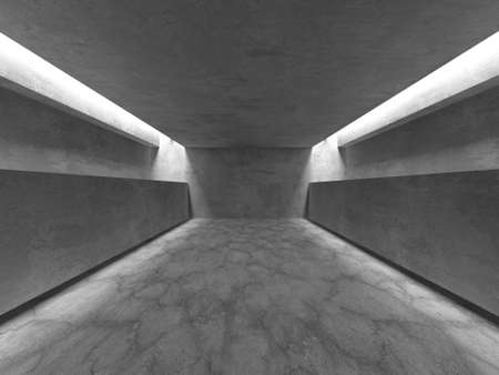 Abstract architecture interior background. Empty concrete room. 3d renderの写真素材