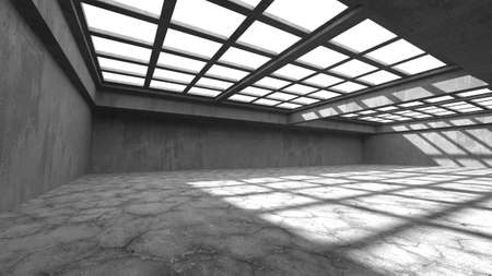 Abstract architecture interior background. Empty concrete room. 3d renderの写真素材