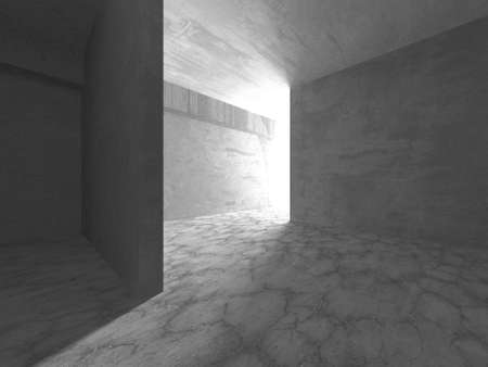 Abstract architecture background. Empty rough concrete interior. 3d renderの写真素材