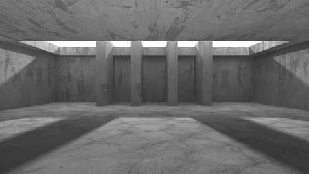 Abstract architecture background. Empty rough concrete interior. 3d renderの写真素材